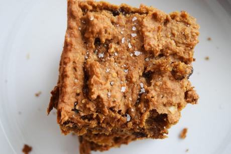 Sunflower Chocolate Chip Chickpea Bars (gluten free, vegan)