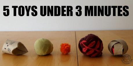 [Video] Chapter #3 – How to make 5 easy DIY Cat Toys under 3 minutes