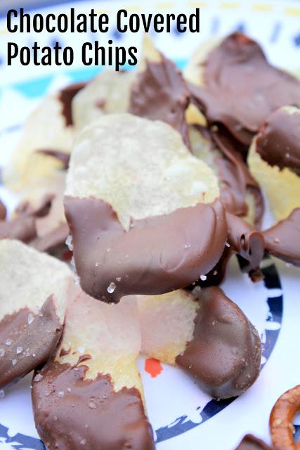 Chocolate covered potato chips and pretzels are the perfect summer snack option! They are easy to make and made with simple high-quality ingredients! #SnackSnapShare #SnackStories #ad