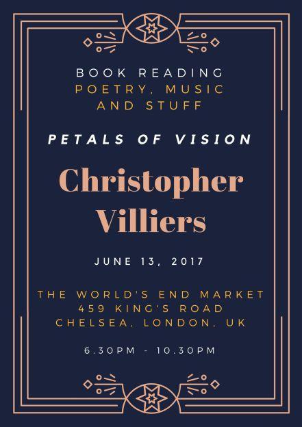 NEWS: Christopher Villiers to present his poetry in London next week