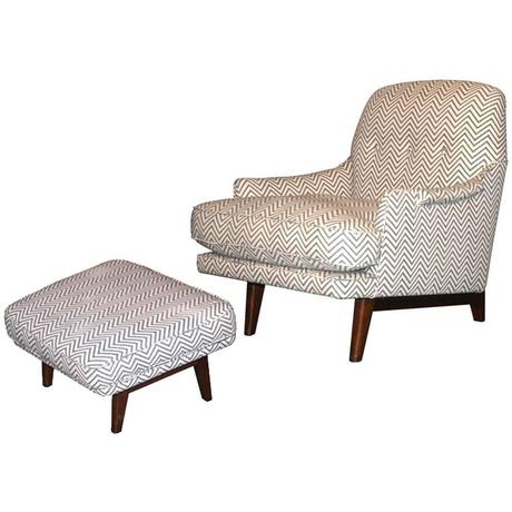 Modern Lounge Chair And Ottoman