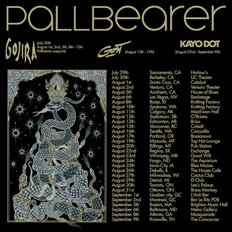 PALLBEARER ANNOUNCE NORTH AMERICAN TOUR DATES IN JULY, AUGUST & SEPTEMBER