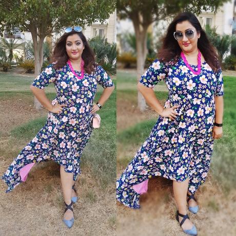 Plus size fashion, Outfit of the day : Floral Fantasy