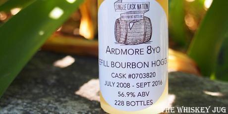 2008 Single Cask Nation Ardmore 8 Years Label