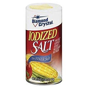 Image: Diamond Crystal Iodized Salt 22 oz - This salt supplies iodide, a necessary nutrient.