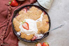 Strawberry Cobbler (Gluten Free, Paleo + Vegan)