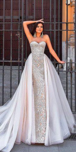 blush sweetheart neck strapless wedding dresses crystal designe