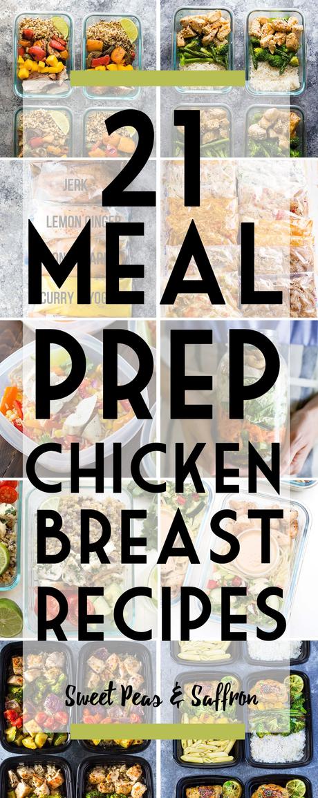 21 tasty chicken breast meal prep recipes...these will have you covered for healthy make ahead lunches and dinners! 