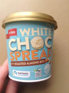 Coles White Chocolate with Roasted Almond Spread 
