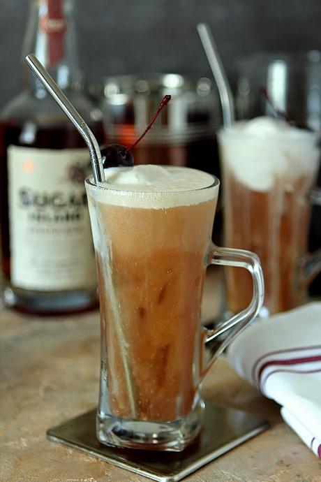 Rum Java Float with Spiced Rum and Cold Pressed Coffee