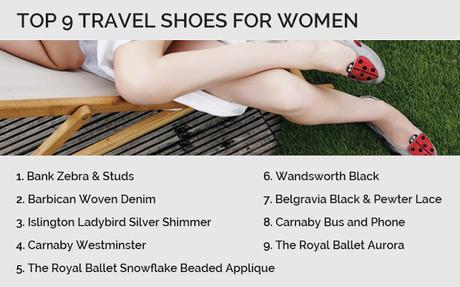 What are top 9 travel shoes for women to wear while moving?