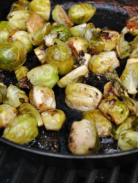 asian style grilled brussles sprouts