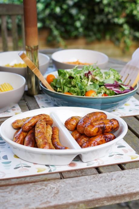 Hello Freckles Summer Dining BBQ Al Fresco Food MOR Sausages Review