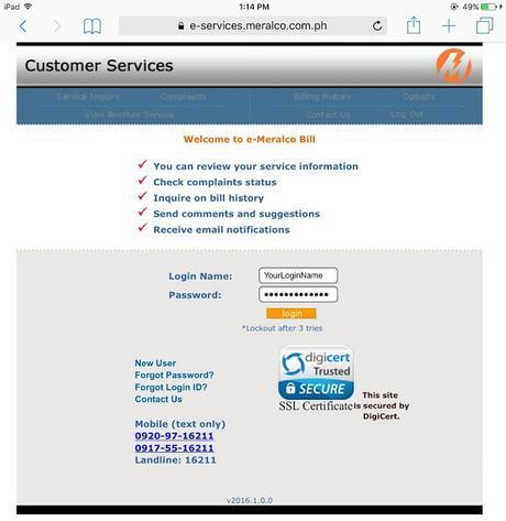 How to view and download your e-MERALCO Bill from the internet?