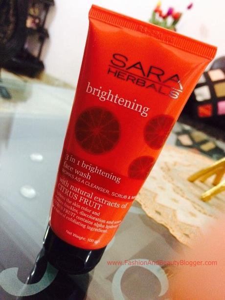Fabb Review : Sara Herbals 3 In 1 Brightening Face Wash