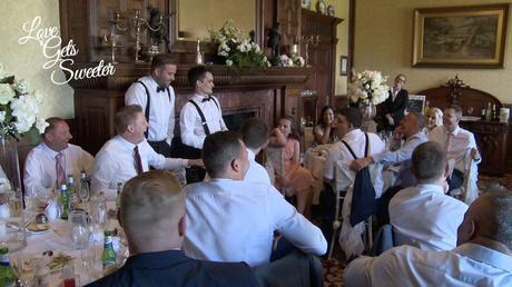 the best men entertaining the wedding guests at armathwaite hall