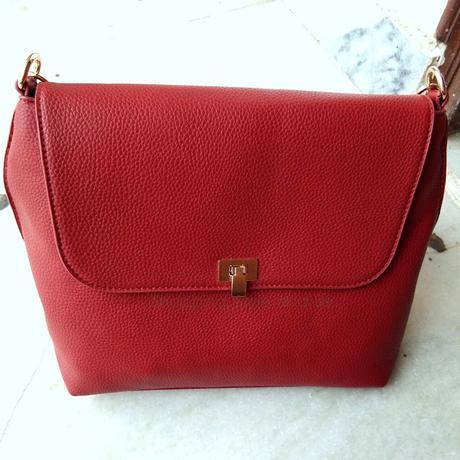 Mast & Harbour Red Textured Hand Bag (Myntra.com)