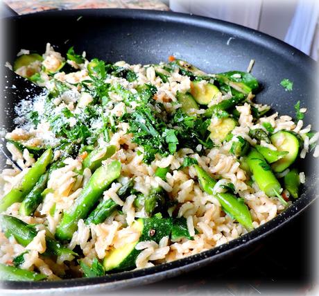 Asparagus and Courgette Rice