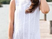 White Eyelet Shift Dress