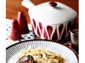 Green Beans with Roasted Onions Cream Mushroom Sauce