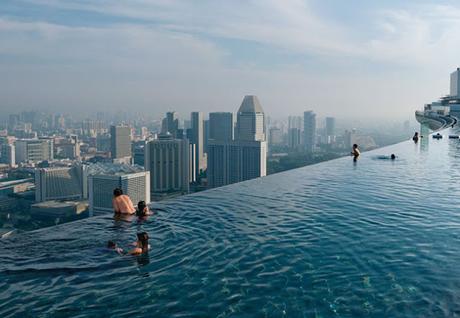Infinity pool in Singapore at Marina Bay Sands resort