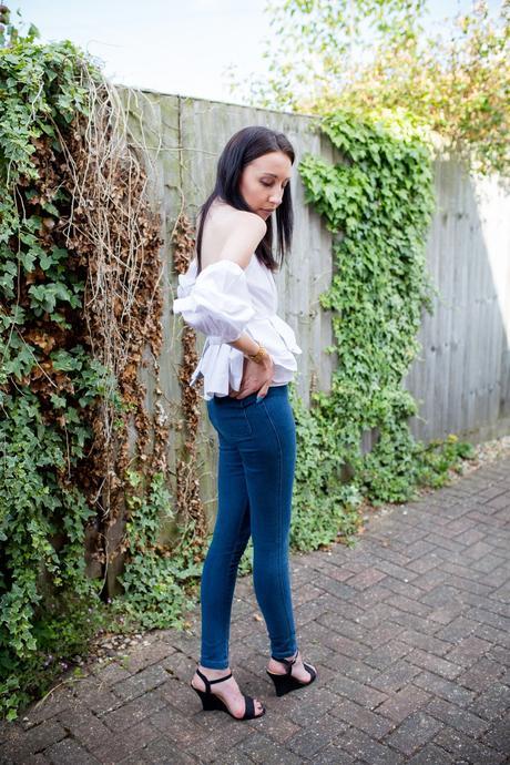 Bardot Ruffle Sleeve Top