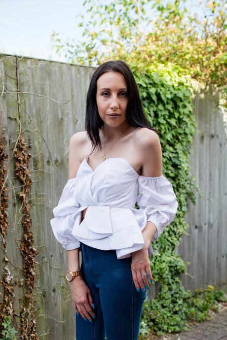 Bardot Ruffle Sleeve Top