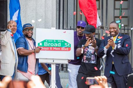 PICS! BOYZ TO MEN BLESSED WITH THEIR OWN STREET BACK HOME IN PHILADELPHIA