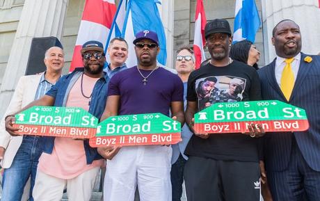 PICS! BOYZ TO MEN BLESSED WITH THEIR OWN STREET BACK HOME IN PHILADELPHIA