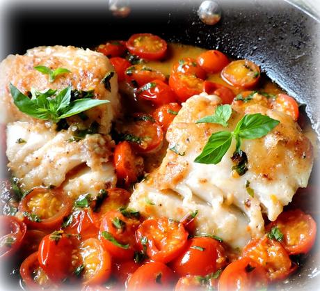 Tomato & Basil Sauced Cod