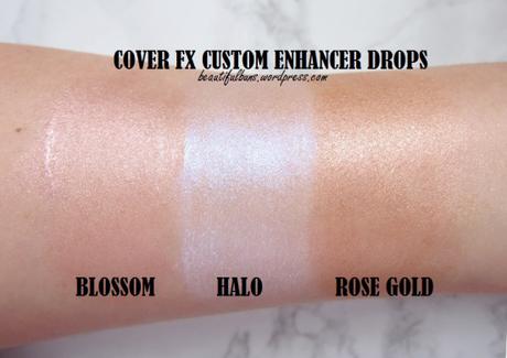 Review/Swatches: Cover FX Custom Enhancer Drops – Blossom, Halo, Rose Gold
