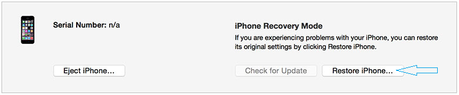 Restore iPhone Recovery Mode