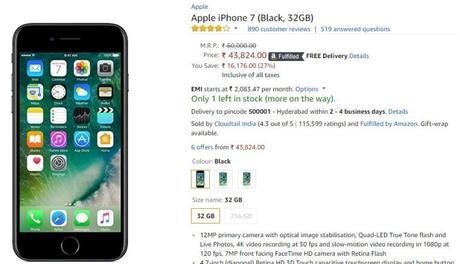 Apple iPhone 7 Prices Slashed at Amazon and Flipkart
