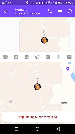 How to share live location on Facebook messenger