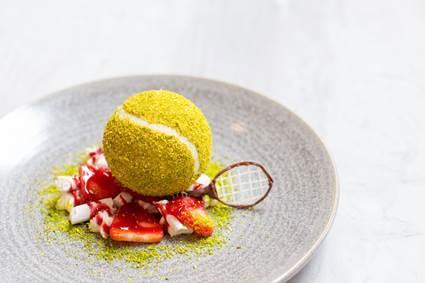Try the  tennis ball dessert from Tom’s Kitchen, Canary Wharf (available 3rd-16th July)