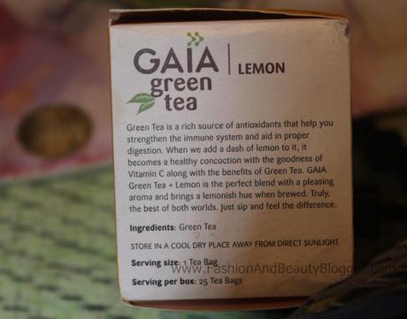 Fabb Review: Gaia Green Tea Lemon Review