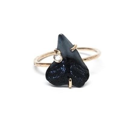 Shark Tooth Ring With Diamond By Mary MacGill