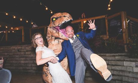Garden Party Wedding with a Dinosaur-themed Twist