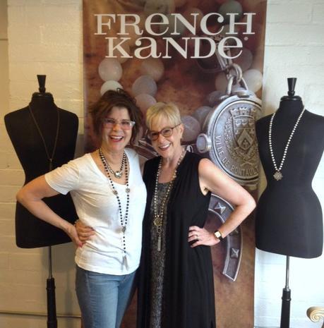 Jewelry designer Kande Hall and style blogger Susan B. at the French Kande studio