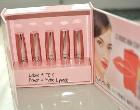Lakme 9to5 Primer + Matte Lipstick Review, Swatches price