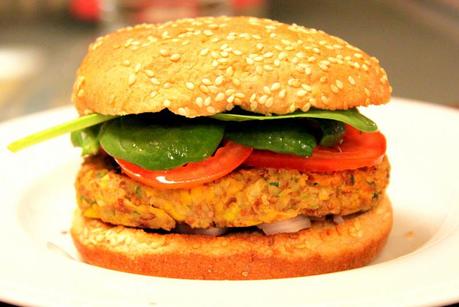 Southwestern Pinto Bean Veggie Burgers