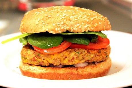 Southwestern Pinto Bean Veggie Burgers