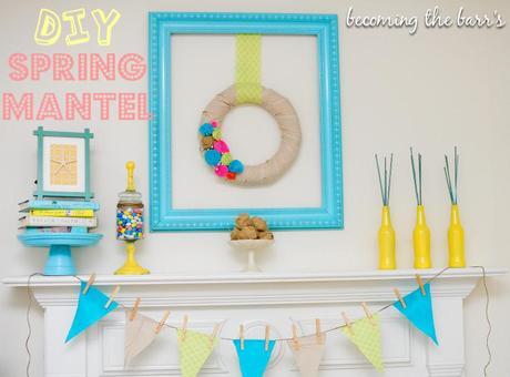 diy spring mantel