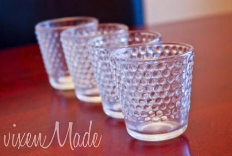 White Hobnail Votives