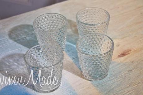 White Hobnail Votives