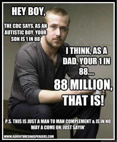 Kids Today! Now with 23% more Autism! {Special Needs Ryan Gosling weighs in}