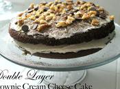 Double Layer Brownie Cream Cheese Cake Recipe