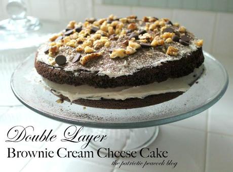 Double Layer Brownie Cream Cheese Cake Recipe