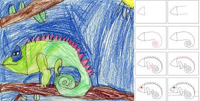 How To Draw A Chameleon