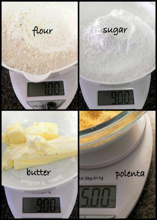 Orange & Polenta Cake -Measuring ingredients collage2